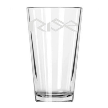Rise Bikes Etched Pint Glass